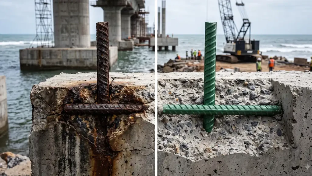 How Epoxy Coating Extends TMT Bar Lifespan by Up to 12x